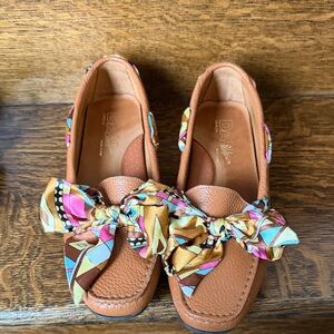 Brown Loafers with Colorful Bow from spain